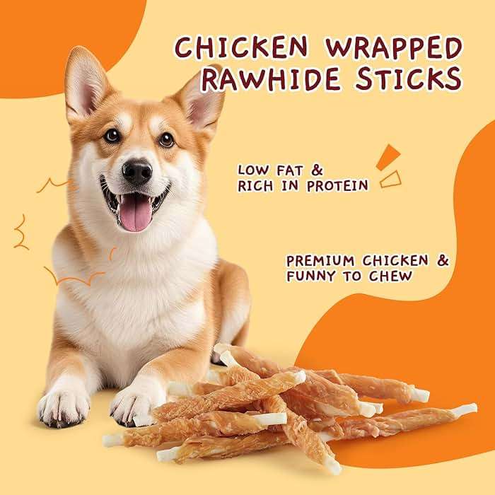 Jungle Calling Dog Treats, Chicken Wrapped Rawhide Sticks for Dogs, Delicious and Nutritious Training Reward Treats and Dog Chews Snacks, 6 oz - Image 7