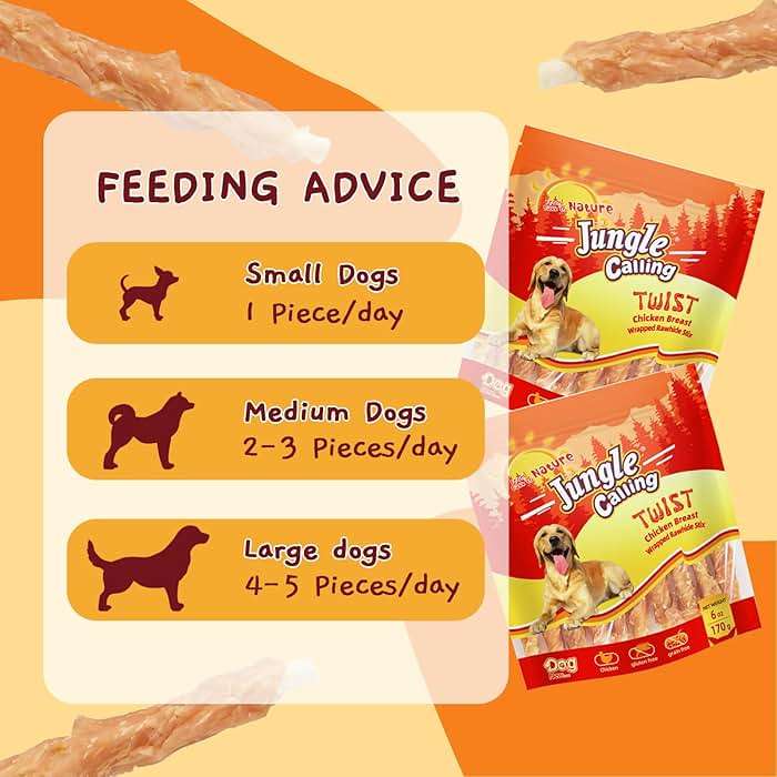 Jungle Calling Dog Treats, Chicken Wrapped Rawhide Sticks for Dogs, Delicious and Nutritious Training Reward Treats and Dog Chews Snacks, 6 oz - Image 8