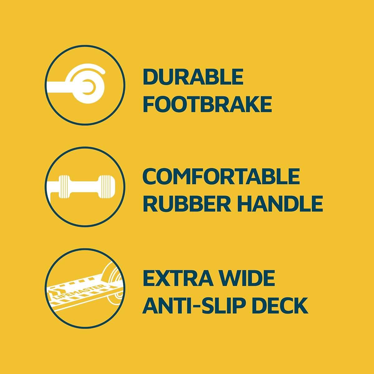 Lifemaster Mini 3-Wheel Kids Scooter with Multi-Color Wheel Lights – 4-Height Adjustable Handlebar, Wide Anti-Slip Deck, Child Safety Certified, Boys & Girls Ages 2+ Supports Up to 110 lbs - Image 6