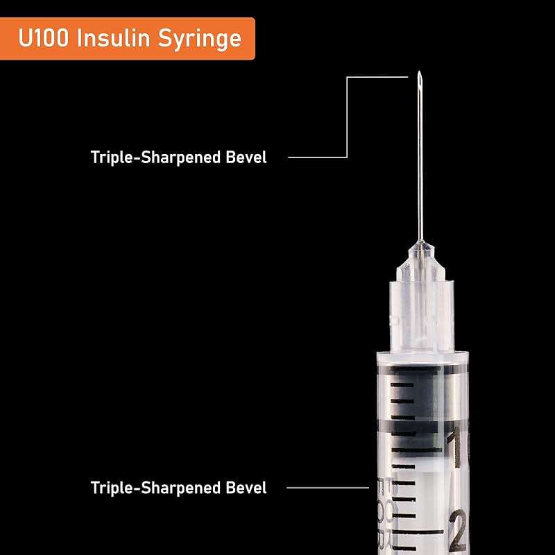 1ml/cc 31G Syringe 5/16" (8mm) Needle, Disposable Individual Package Pack of 100 - Image 4