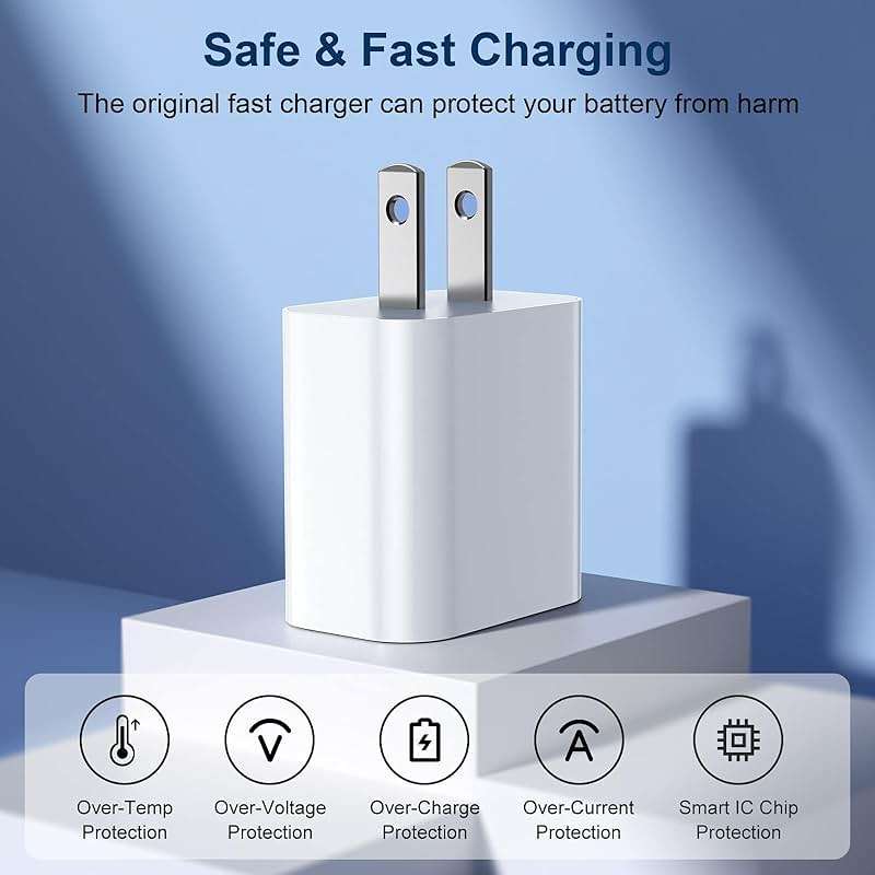 GREPHONE iPhone Charger Fast Charging,20W PD USB C Wall Charger 4 Pack with 6FT Fast Charging Cable - Fast Charger for iPhone 14/14 Pro Max/13/13 Pro/12/12 Pro/11/11 Pro/XS, iPad - Image 3