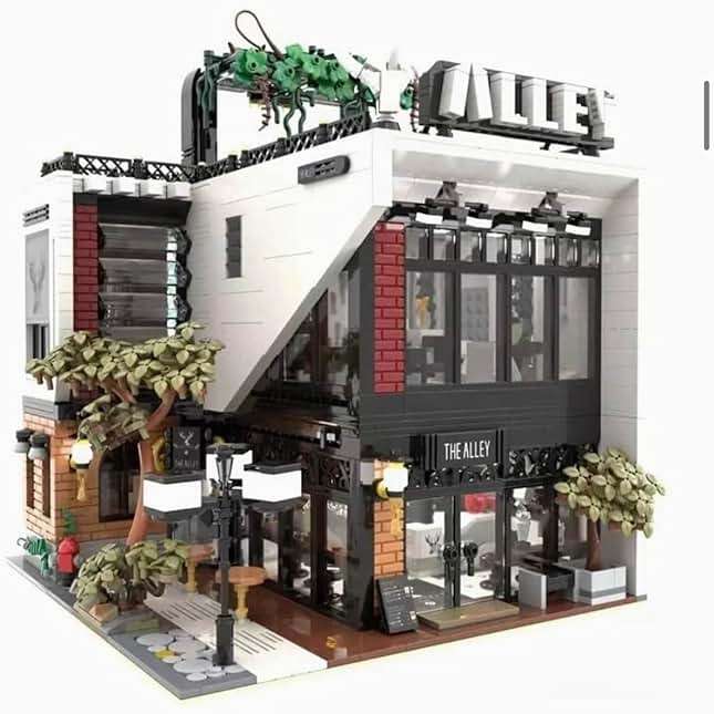 General Jim's Deers Bubble Tea Café with LED Light Kit Street View Modular City Building Block Bricks Great Gift for Teen and Adults - Image 1