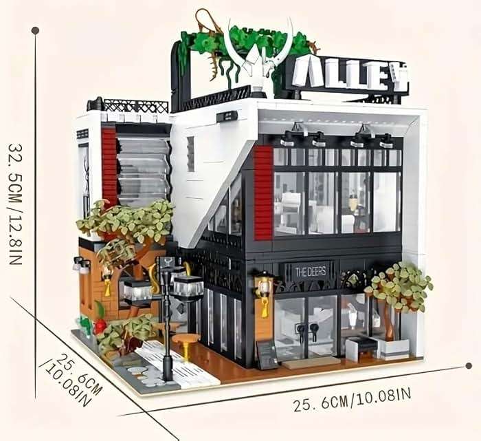 General Jim's Deers Bubble Tea Café with LED Light Kit Street View Modular City Building Block Bricks Great Gift for Teen and Adults - Image 2