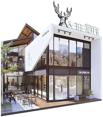 General Jim's Deers Bubble Tea Café with LED Light Kit Street View Modular City Building Block Bricks Great Gift for Teen and Adults - Image 3