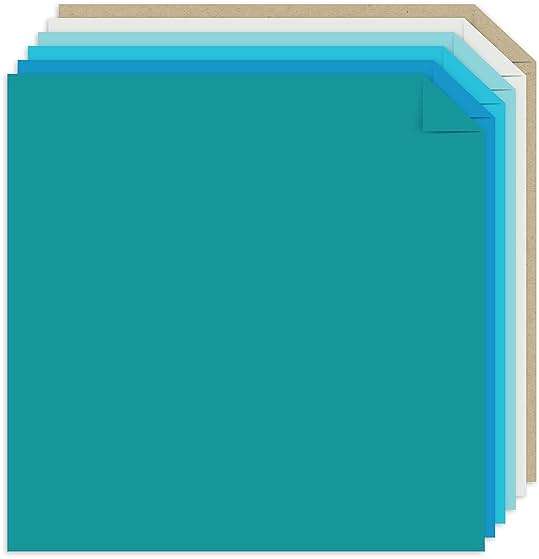 Astrodesigns Crafting Cardstock, 12" x 12", 65 lb./176 gsm, 6-Color Ocean Assortment, 84 Sheets (91794) - Image 3