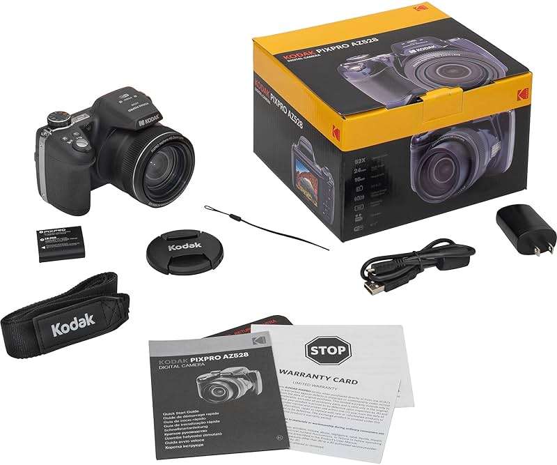 Kodak PIXPRO AZ528 Digital Camera (Black) Bundle with 32GB Memory Card + Camera Case + Memory Card Wallet + Screen Protectors + Accessories - Image 9