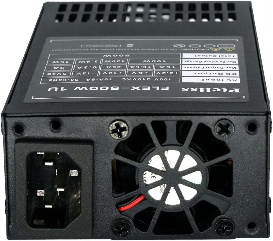 Ptcliss 500W Full Modular 1U Flex ATX Power Supply 80 Plus Bronze Efficiency, Flex-500W - Image 3