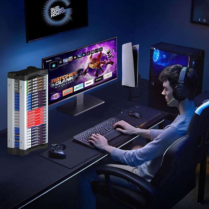 Nargos Video Game Storage Tower Universal for PS5/PS4/PS3/PS2/Xbox One/Xbox 360 And Xbox Series X/S/Wii/Switch/Switch 2 Game Cases, DVD And Blu-Ray Disks, Organizer Para Juegos, Regalo Gamer (23 Pcs) - Image 7
