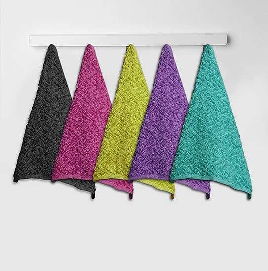 ZUPERIA Zigzag Multicolor Wash Cloths -16 Pack -12" x 12"- Highly Absorbent Soft Washcloths for Face, Gym Towels, Hotel Spa Quality, Reusable & Multipurpose Wash Cloth Towels - Image 7