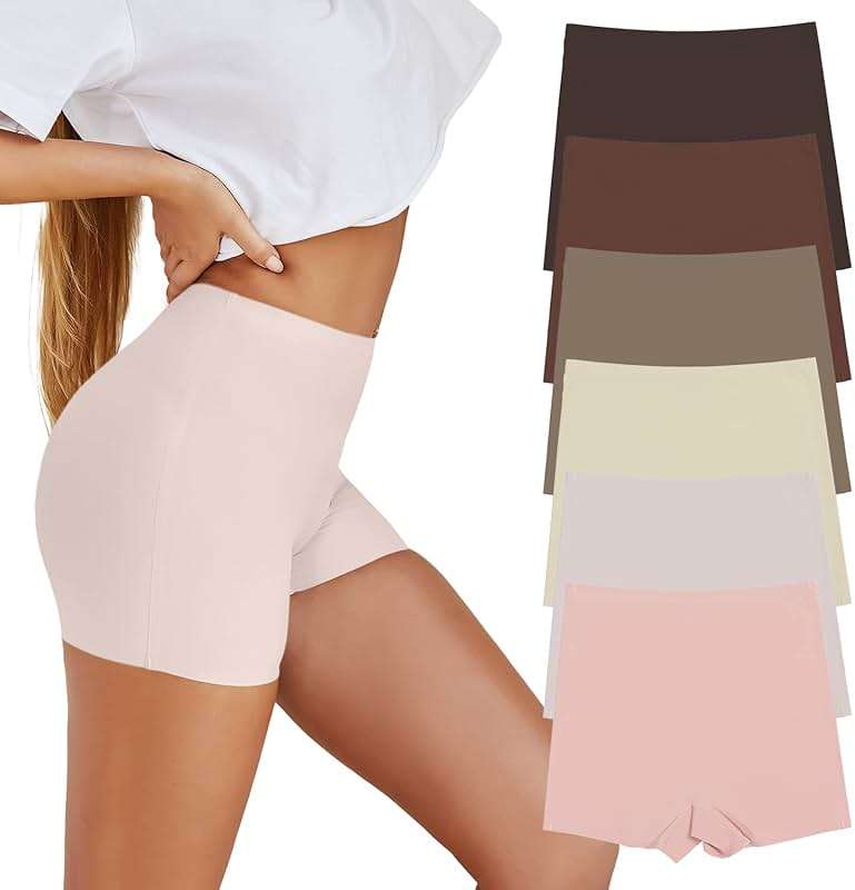 SHARICCA BoyShorts Panties for Women Seamless Soft Boy Shorts Underwear Short Boxer Briefs Anti Chafing Multiple Pack - Image 1