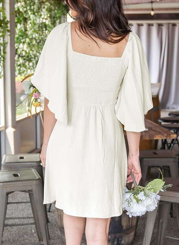 Dokotoo Womens Dresses 2026 Spring Summer Deep V Neck Elegant Cocktail Bow tie Mini Dress S-XL - Image 4