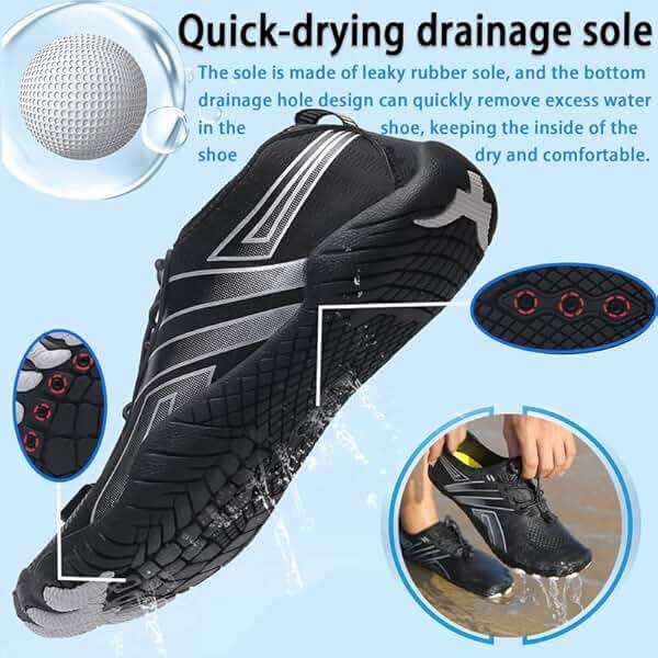 Water Shoes Mens Women Barefoot Shoes Quick Dry Aqua Outdoor Sports for Swim Pool Beach Surf Walk Water Yoga River Lake Hiking Kayaking - Image 3