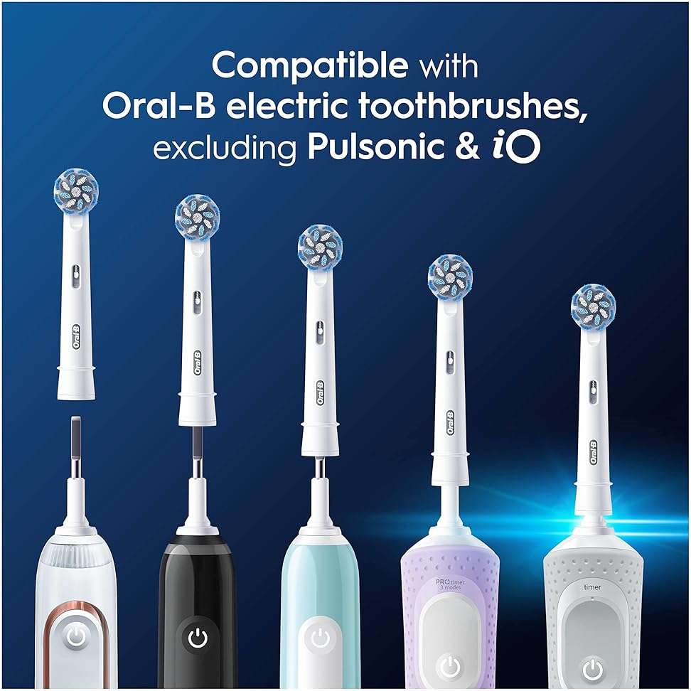 Oral-B Pro Sensitive Clean Replacement Brush Heads, Pack of 4, Extra Soft Bristles, Compatible with Oral-B Electric Toothbrush Handles (International Version) - Image 6