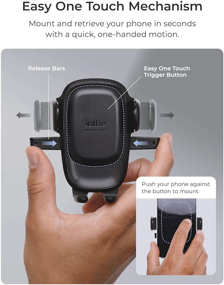 iOttie Easy One Touch Advanced Universal Car Mount Dashboard & Windshield Suction Cup Phone Holder for iPhone, Samsung, Google, All Smartphones - Image 2