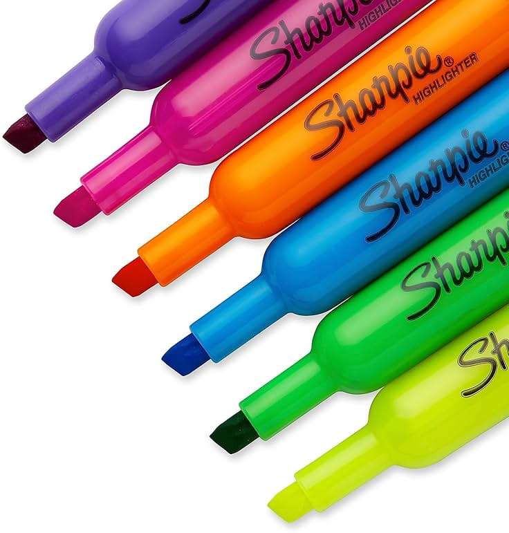 Sharpie Tank Highlighters, Assorted Colors, Chisel Tip, Back to School Essentials, Teacher & Office Supplies, Smear-Resistant, 12-Pack - Image 3