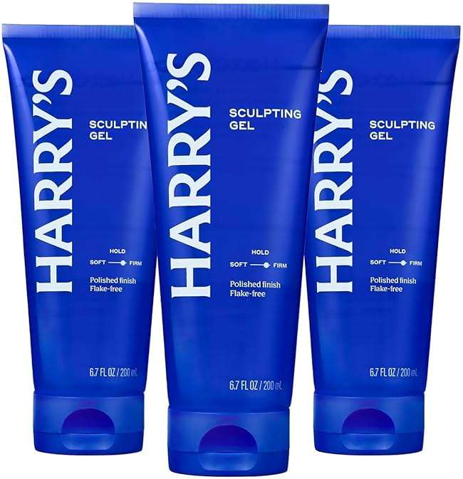 Harry's Hair Gel for Men, Hair Gel with Firm Hold & Polished Finish, 6.7 Fl Oz, 3 Pack - Image 1