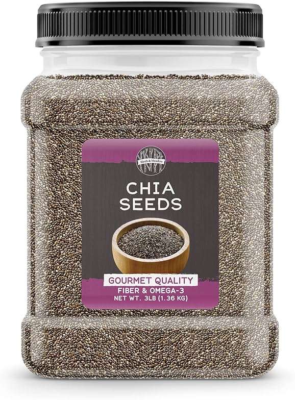 Birch & Meadow 3 lb of Chia Seeds, Nutty Flavor, Smoothies & Baked Goods - Image 1