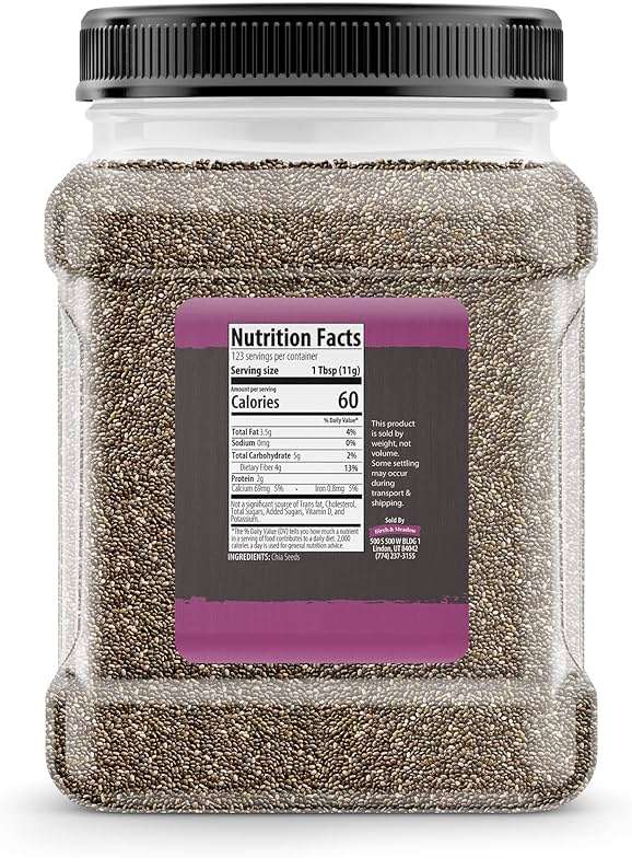 Birch & Meadow 3 lb of Chia Seeds, Nutty Flavor, Smoothies & Baked Goods - Image 2