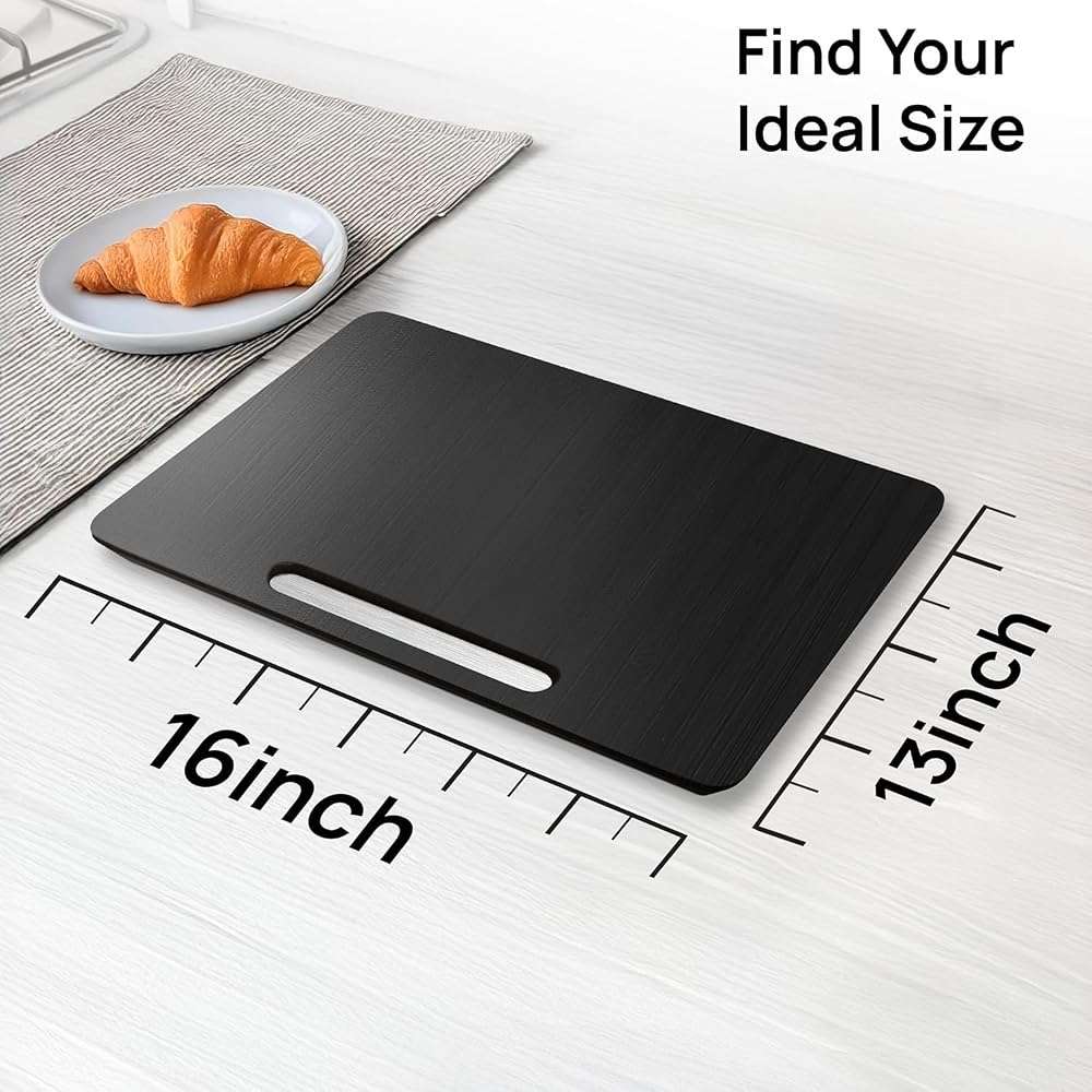 Ibyx Elegant Appliance Slider - Sliding Tray for Coffee Maker & Heavy Kitchen Appliances, Easy Slide, Made of Premium Bamboo, Space-Saving Kitchen Organizer, 40 lb Capacity, Black - 16 x 13 Inch - Image 2