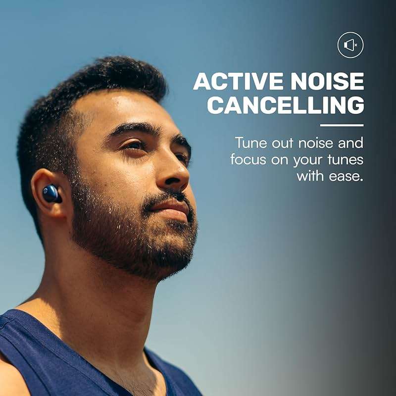 Raycon Fitness Bluetooth Wireless Earbuds + Microphone with Active Noise Canceling, Sweat & Water-Resistant Earphones, Running Headphones, Ear Buds Wireless Bluetooth 56 Hours Playtime (Black) - Image 4
