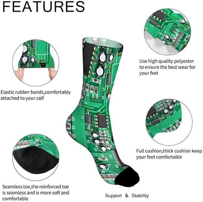 Pehede Socks for Men Women Cool Cute Crazy Funny Sport Colorful Novelty Socks - Image 3
