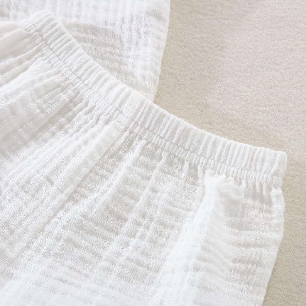Baby Boys Clothes Set Toddler Infant Boys Button-down Shirt Tops + Cotton Gauze Shorts Summer Outfit 2PCS with Pockets - Image 5