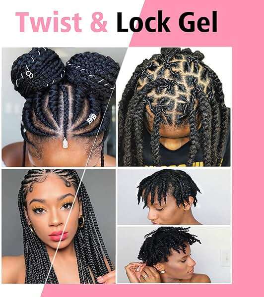 16oz Big Capacity Braid Gel Good for Twist, Locs, Braids, Edge No Flake Extra Hold High Shine Braiding Gel & Edge Control, Loc Gel Long Lasting for Locks, Cornrows Smooths & Tames Frizz - Image 7