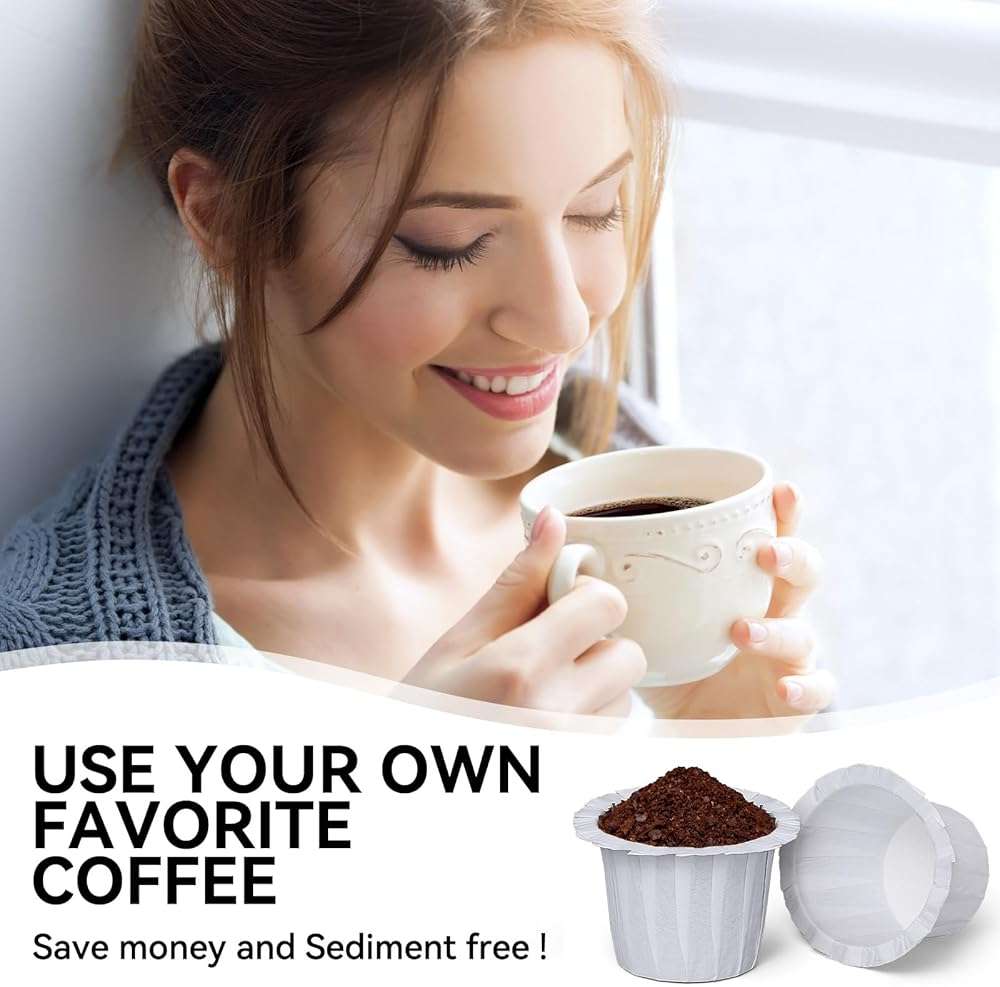 100 Count Fanativita K Cup Coffee Filters Disposable for Keurig Single Cup, Compatible with All Reusable K Cups (White) - Image 6