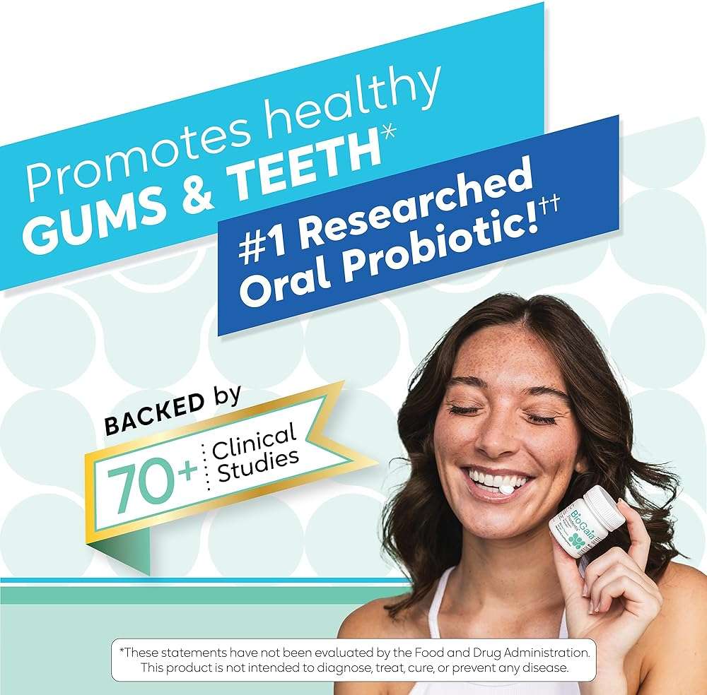 BioGaia Prodentis | Oral Probiotics | Promotes Healthy Gums & Teeth | Defends Against Bad Breath & Dental Problems | Improves Oral Health | Apple Flavored | 30 Dental Probiotic Lozenges - Image 3