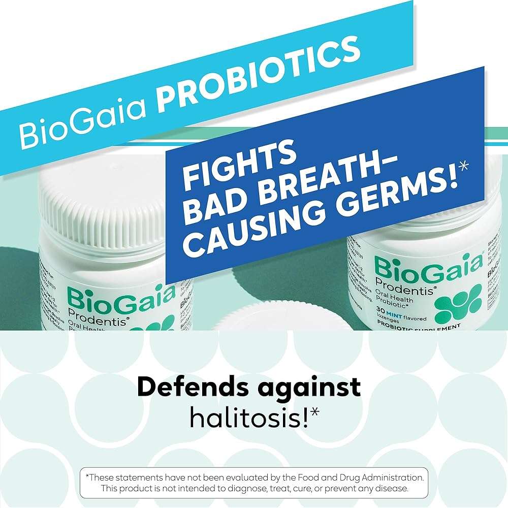 BioGaia Prodentis | Oral Probiotics | Promotes Healthy Gums & Teeth | Defends Against Bad Breath & Dental Problems | Improves Oral Health | Apple Flavored | 30 Dental Probiotic Lozenges - Image 4