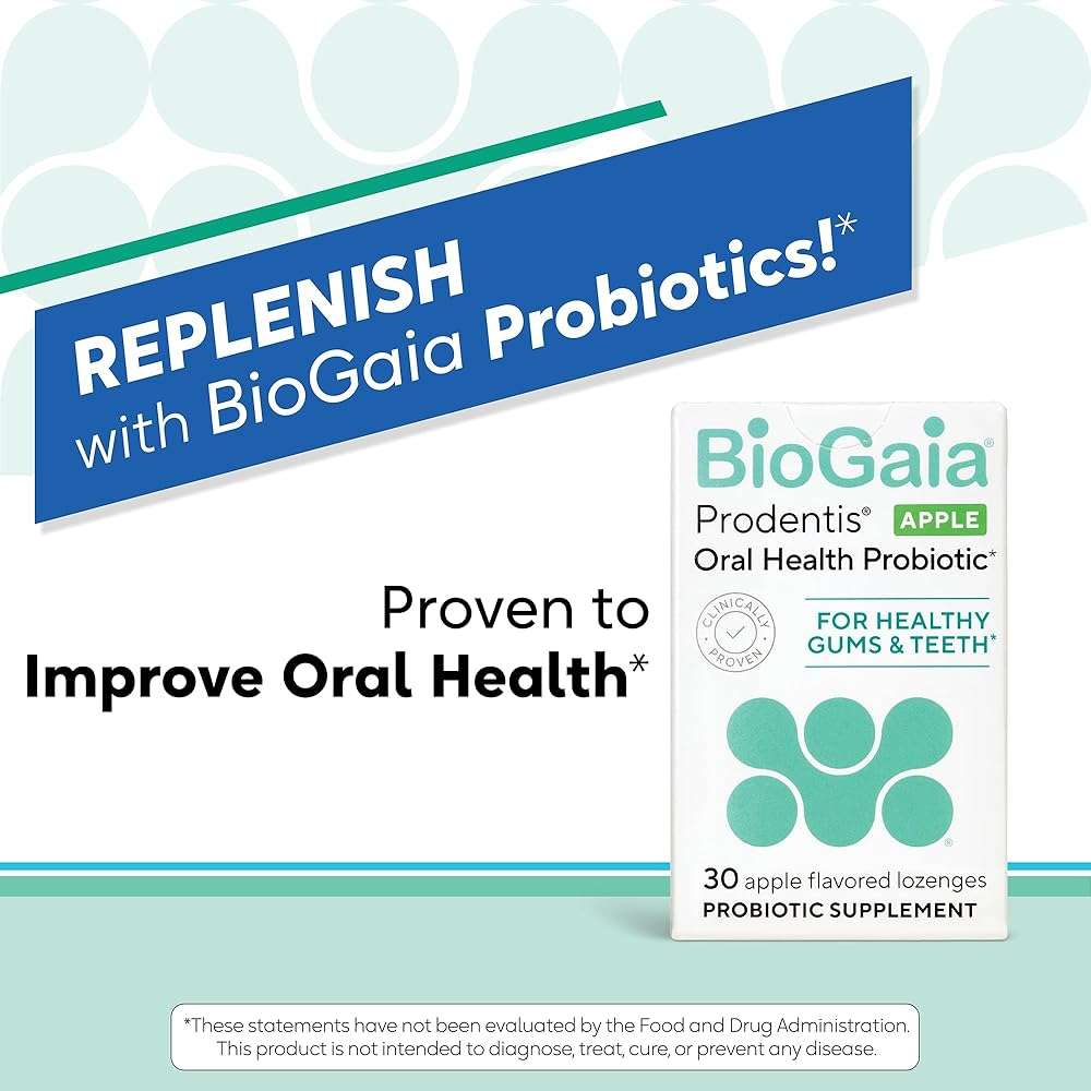 BioGaia Prodentis | Oral Probiotics | Promotes Healthy Gums & Teeth | Defends Against Bad Breath & Dental Problems | Improves Oral Health | Apple Flavored | 30 Dental Probiotic Lozenges - Image 7