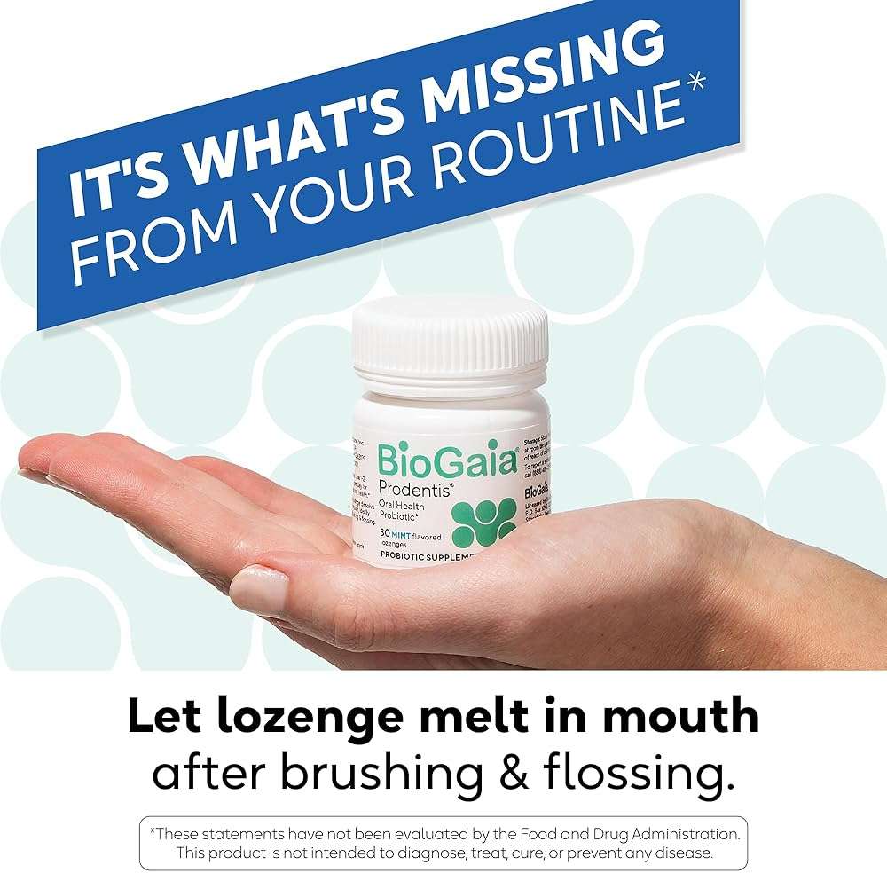 BioGaia Prodentis | Oral Probiotics | Promotes Healthy Gums & Teeth | Defends Against Bad Breath & Dental Problems | Improves Oral Health | Apple Flavored | 30 Dental Probiotic Lozenges - Image 8