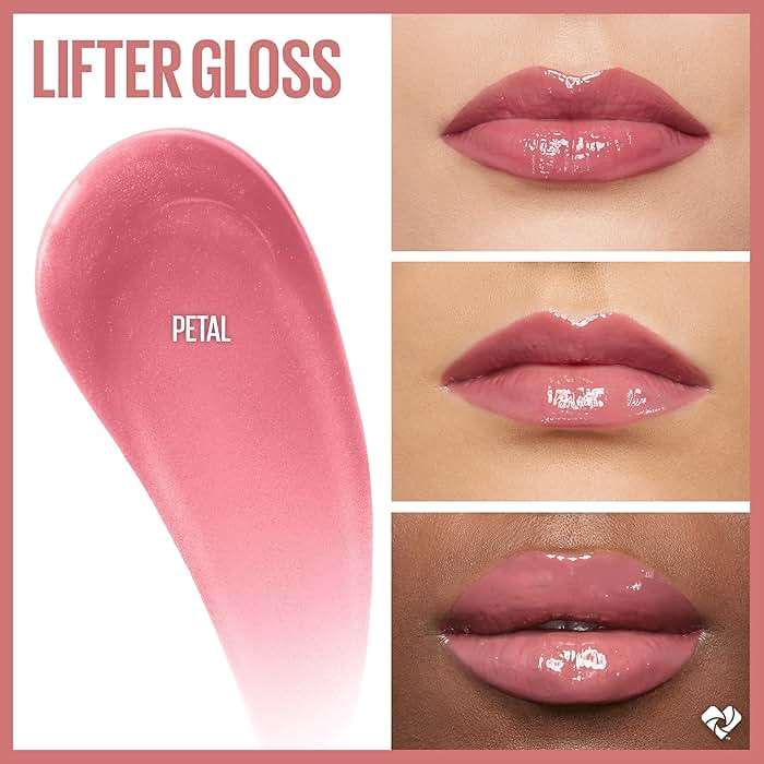 Maybelline Lifter Gloss with Hyaluronic Acid Makeup Bundle, Lip Gloss Set Includes 1 Nude Lip Gloss in Petal and 1 Pink Lip Gloss in Stone - Image 5