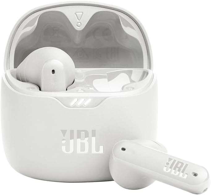JBL Tune Flex - True Wireless Noise Cancelling Earbuds (White), Small - Image 1