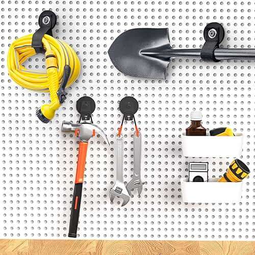 Homde 4Pcs Strong Magnetic Hook, Heavy Duty Magnet Holder for Garage Workshop RV, Utility Hanger for Hose Cable Rope Garden Tool, Wall Storage Hooks for Indoor Outdoor Hanging - Image 2