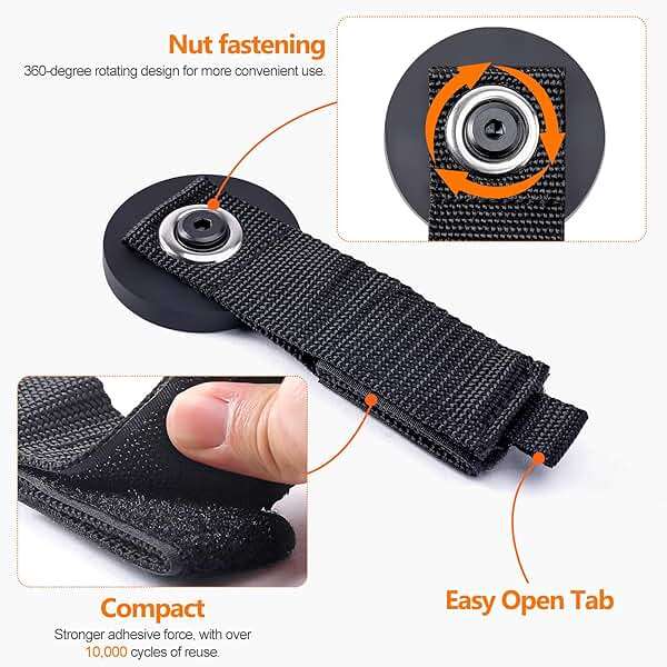 Homde 4Pcs Strong Magnetic Hook, Heavy Duty Magnet Holder for Garage Workshop RV, Utility Hanger for Hose Cable Rope Garden Tool, Wall Storage Hooks for Indoor Outdoor Hanging - Image 6