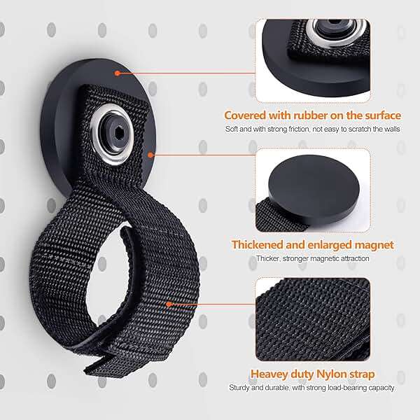 Homde 4Pcs Strong Magnetic Hook, Heavy Duty Magnet Holder for Garage Workshop RV, Utility Hanger for Hose Cable Rope Garden Tool, Wall Storage Hooks for Indoor Outdoor Hanging - Image 6