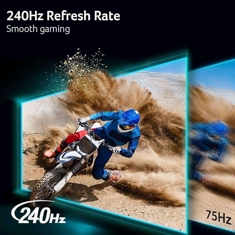 Acer Nitro 27" WQHD 2560 x 1440 PC Gaming IPS AMD FreeSync Premium | Up to 240Hz Refresh | Up to 0.5ms | DisplayHDR 400 | sRGB 99% | 1 x Display Port 1.4 & 2 x HDMI 2.1 | XV272U W2bmiiprx - Image 4