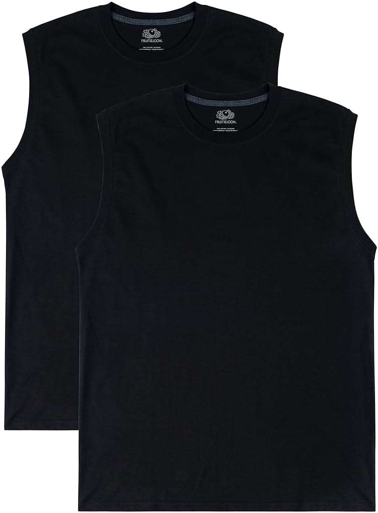 Fruit of The Loom Men's Eversoft Cotton Sleeveless T Shirts, Breathable & Moisture Wicking with Odor Control, Sizes S-4X - Image 1