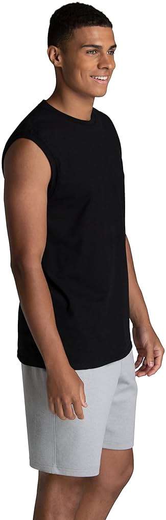 Fruit of The Loom Men's Eversoft Cotton Sleeveless T Shirts, Breathable & Moisture Wicking with Odor Control, Sizes S-4X - Image 3