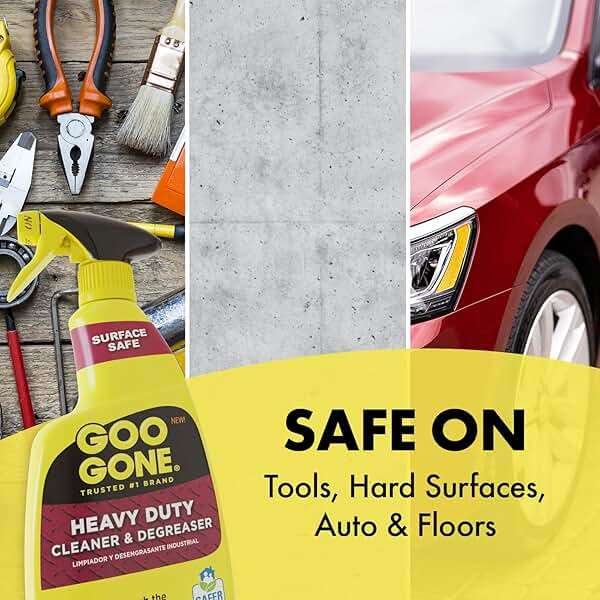 Goo Gone Heavy Duty Cleaner & Degreaser Spray With Microfiber Cleaning Towel – Cuts Through Tough Grease, Oil & Grime - 32 Oz (1 Pack + Towel) - Image 4