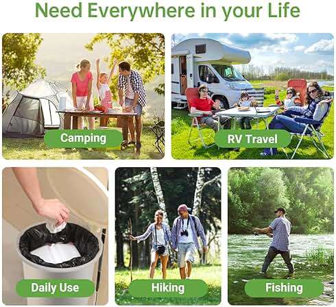 Portable Toilet Replacement Bags, 25 Count 8 Gallon 1.5 Mil Super Thickened Compostable Trash Bags, 30 Liter Camping Toilet Bags for Travel Outdoors, Boating, Emergency Toilet Bag for Car - Image 7