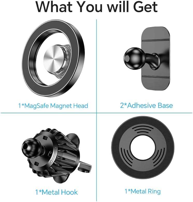 Kaistyle for Magsafe Car Mount【20 Strong Magnets】Magnetic Phone Holder for Car Phone Holder Mount Dash Mounted Holders Cell Phone Holders for Your Car Accessories for Women Men for iPhone 17 16 15 14 - Image 8