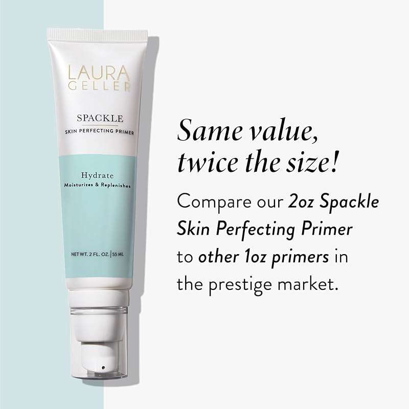 LAURA GELLER NEW YORK Face the day Kit (3 PC) - Balance-n-Brighten Foundation, Fair + Spackle Skin Perfecting Primer, Hydrate + Airbrush Round Kabuki Brush - Image 8