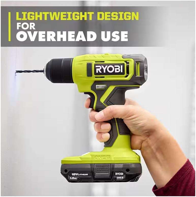 Ryobi ONE+ 18V Drill Kit with Battery, Charger, Bit Set & Bag - Image 6