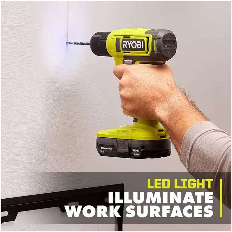 Ryobi ONE+ 18V Drill Kit with Battery, Charger, Bit Set & Bag - Image 7