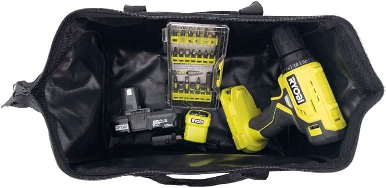 Ryobi ONE+ 18V Drill Kit with Battery, Charger, Bit Set & Bag - Image 9