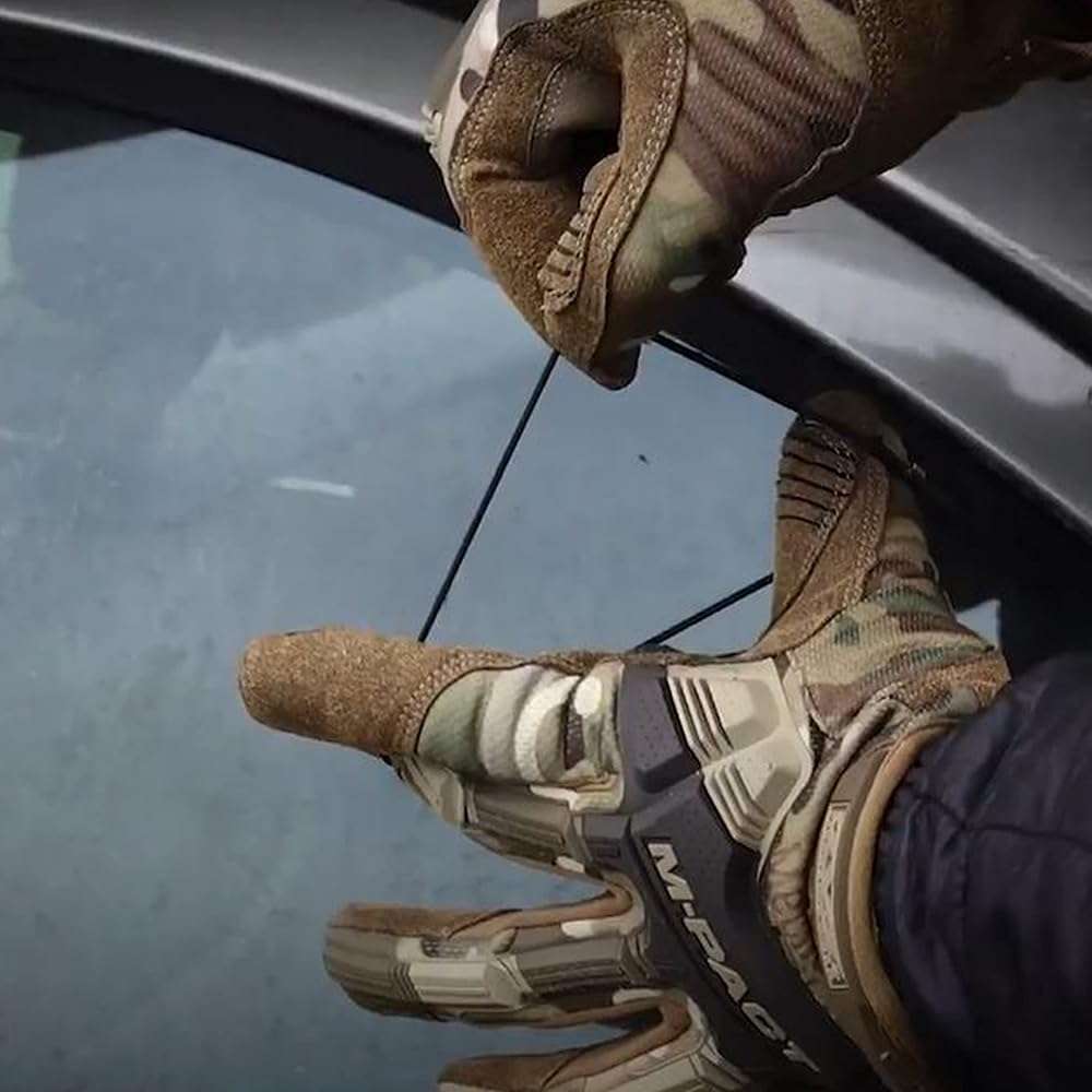 Bracelet Car Window Breaker Wrist Strap Escape Tool Tungsten Carbide Bead and Handcuff Key (AHK3) Car Emergency Self Rescue Tool Vehicle Rapid Escape Emergency Tempered Safety Glass Breaker - Image 3