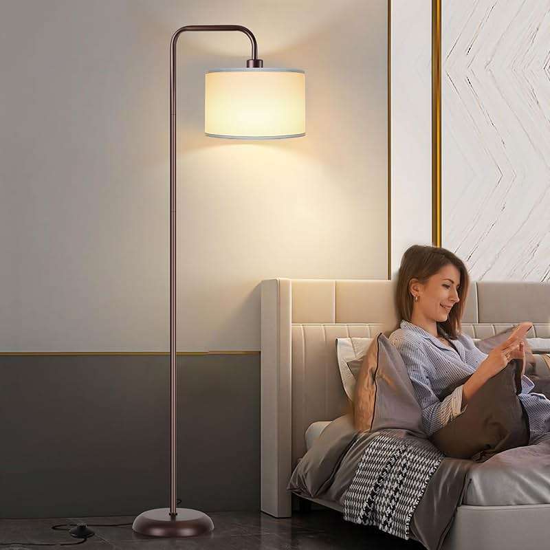PARTPHONER LED Floor Lamp for Living Room, 3 Color Temperature, with Foot Switch, 9W Bulb Included, Oil Rubbed Bronze - Image 6