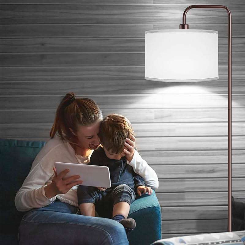 PARTPHONER LED Floor Lamp for Living Room, 3 Color Temperature, with Foot Switch, 9W Bulb Included, Oil Rubbed Bronze - Image 8